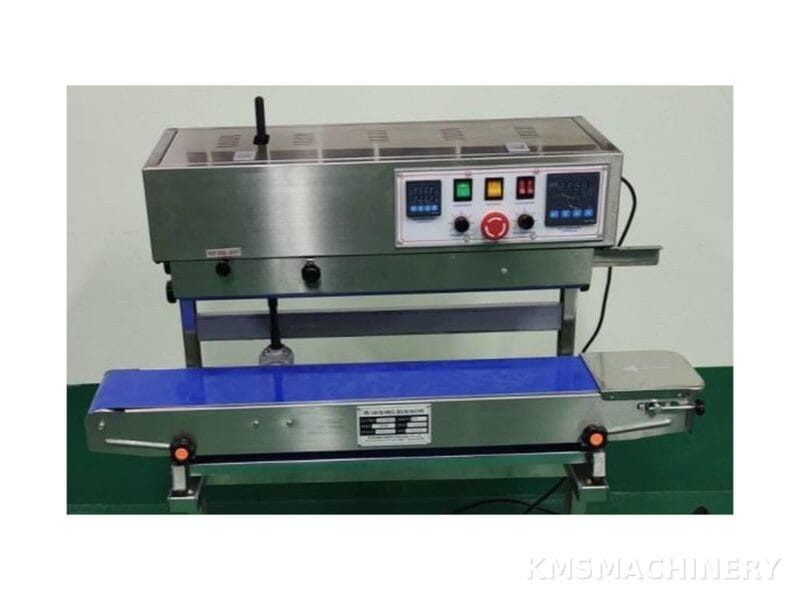 เครื่องซีลสายพานต่อเนื่องแนวตั้งอัตโนมัติพร้อมพิมพ์วันที่ในตัว รุ่น FRD-1000LW