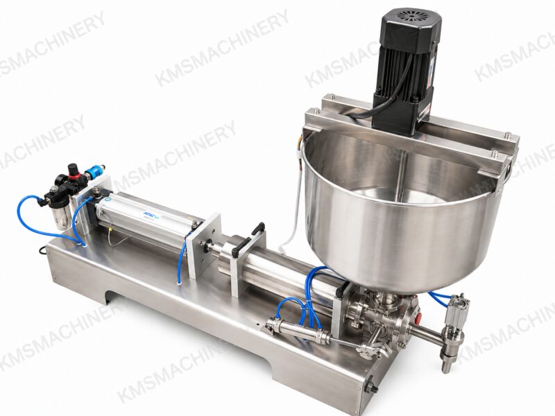 เครื่องบรรจุของเหลว + มอเตอร์ใบกวน กรวย 1 หัว 100-1000ml รุ่น G1WGD-1000