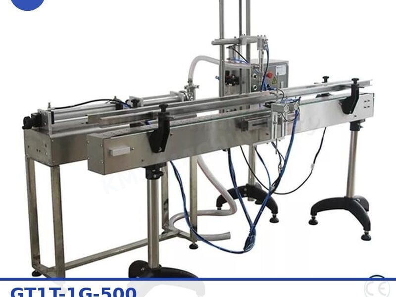 เครื่องบรรจุของเหลวอัตโนมัติ 1 หัวจ่าย สายพาน 1.8M รุ่น GT1T-1G-500
