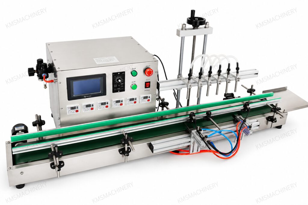 เครื่องบรรจุของเหลวอัตโนมัติ 6 หัวจ่าย Magnetic Pump 5-5000ml รุ่น GX-6