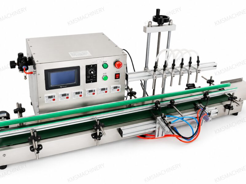 เครื่องบรรจุของเหลวอัตโนมัติ 6 หัวจ่าย Magnetic Pump 5-5000ml รุ่น GX-6