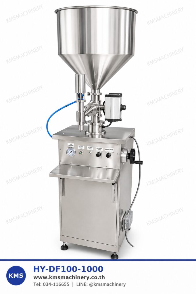 เครื่องบรรจุของเหลวระบบลม Pneumatic Actuator 100-1000ml รุ่น HY-DF100-1000