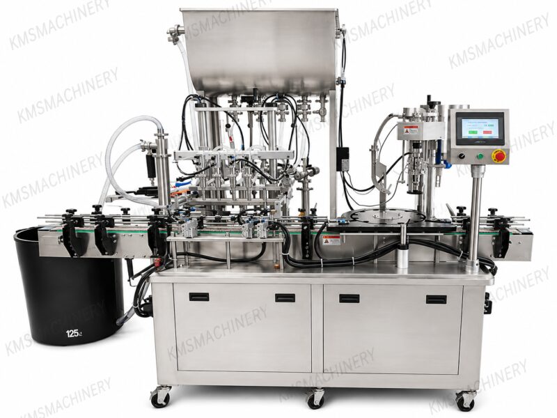 YTSP Automatic Filling & Capping Machine (4H, 30-300ml) | เครื่องบรรจุของเหลวอัตโนมัติ + ปิดฝา 4 หัว 30-300ml รุ่น YTSP