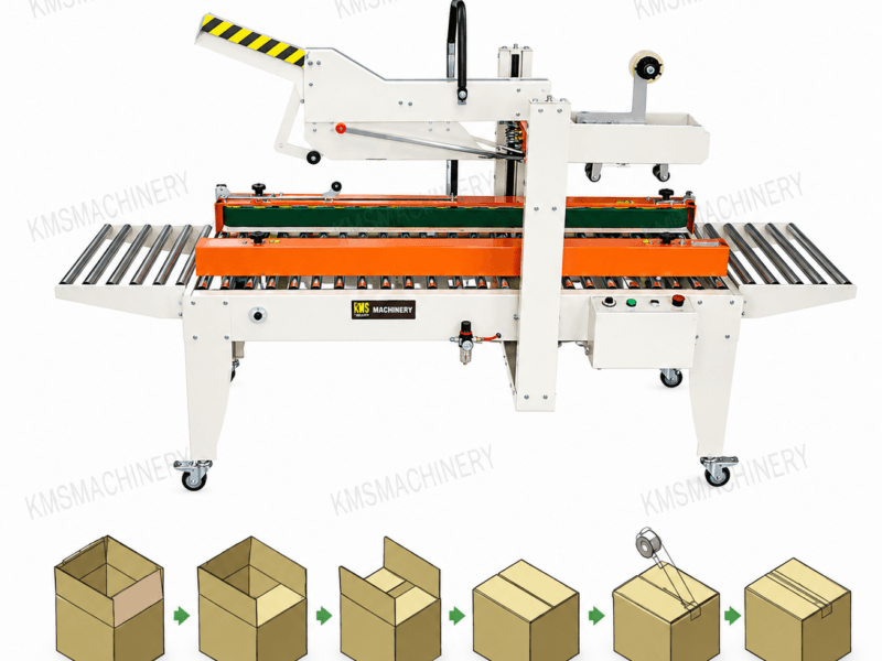 เครื่องปิดเทปกาวพับฝากล่องอัตโนมัติ รุ่น FXJ5050Z