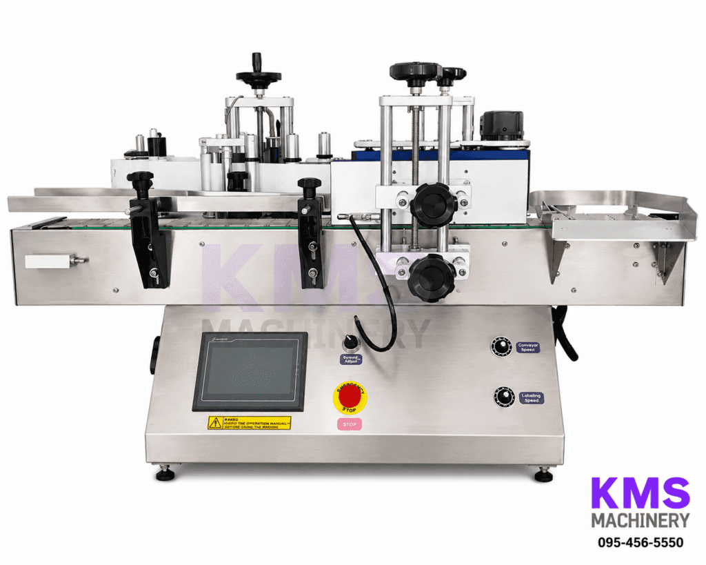 เครื่องติดสติ๊กเกอร์อัตโนมัติสายพาน รุ่น MT-130