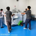 งานส่งมอบเครื่องบรรจุซองสำเร็จแบบแนวขนาน XHS-85S 2 หัวจ่าย